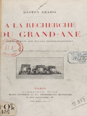 cover image of À la recherche du Grand-Axe